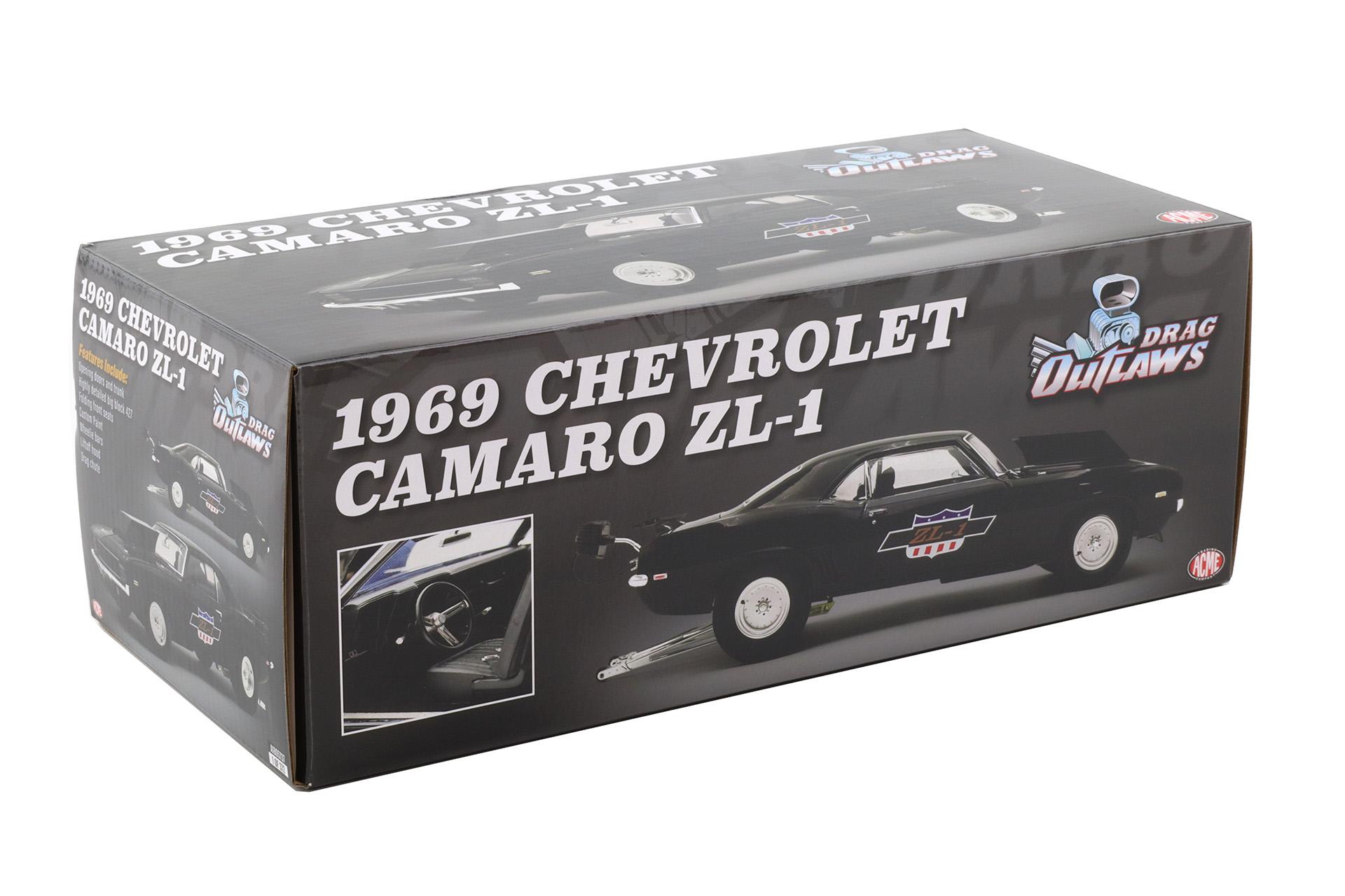 1:18 ACME 1969 Chevrolet Camaro ZL-1 Drag Outlaws black