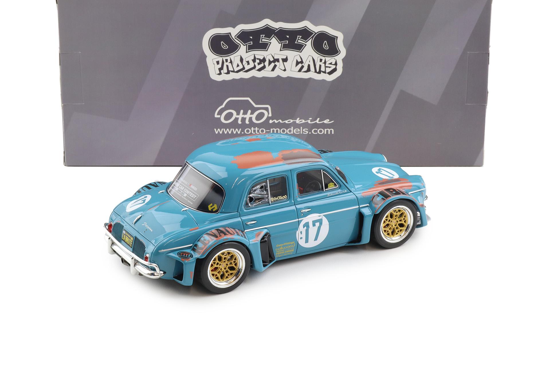 1:18 OTTO mobile OT1268 Renault Dauphine La Brute blue with Patina 2024
