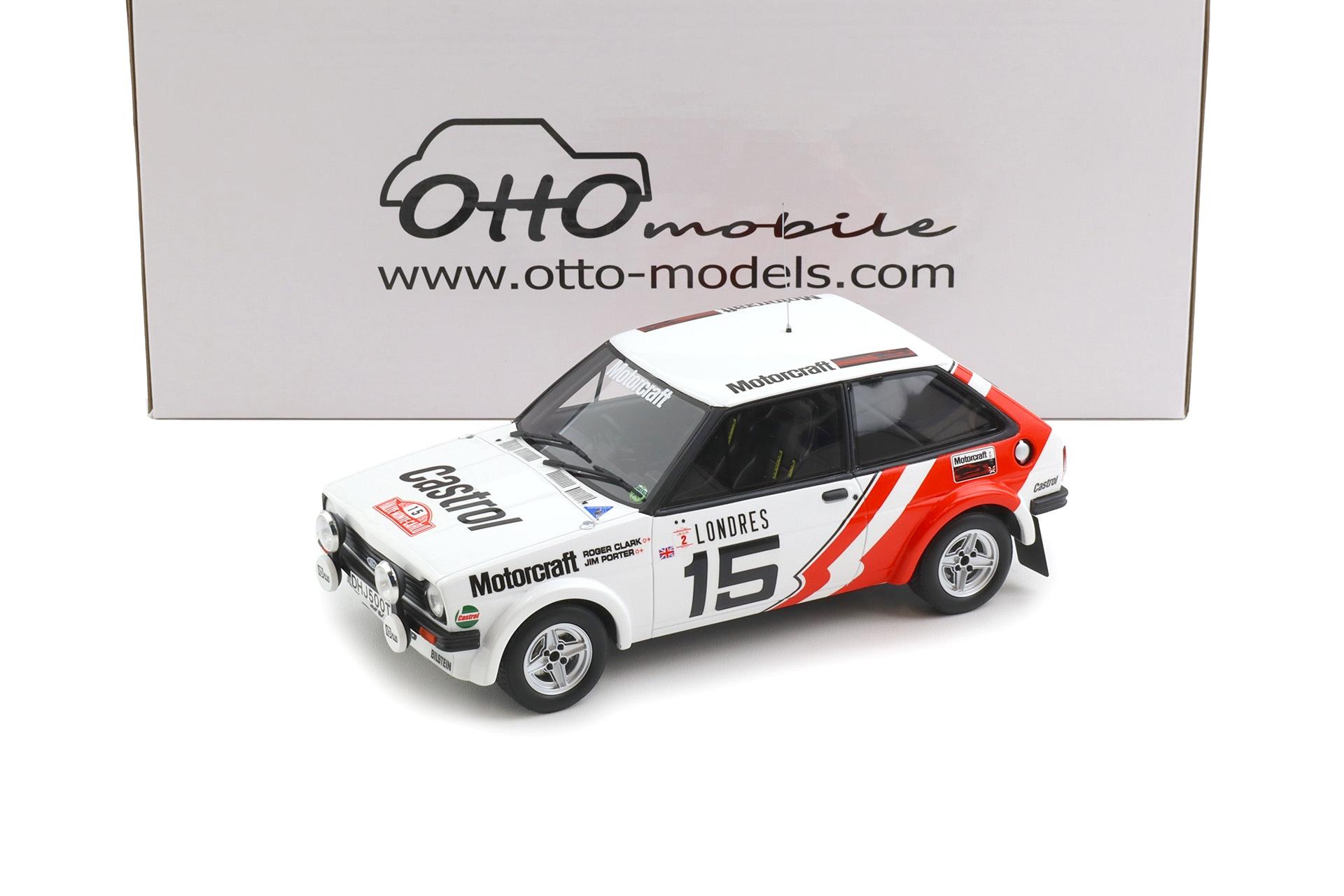 1:18 OTTO mobile OT1271 Ford Fiesta 1600 Gr.2 Rally Monte Carlo 1979 #15 Clark