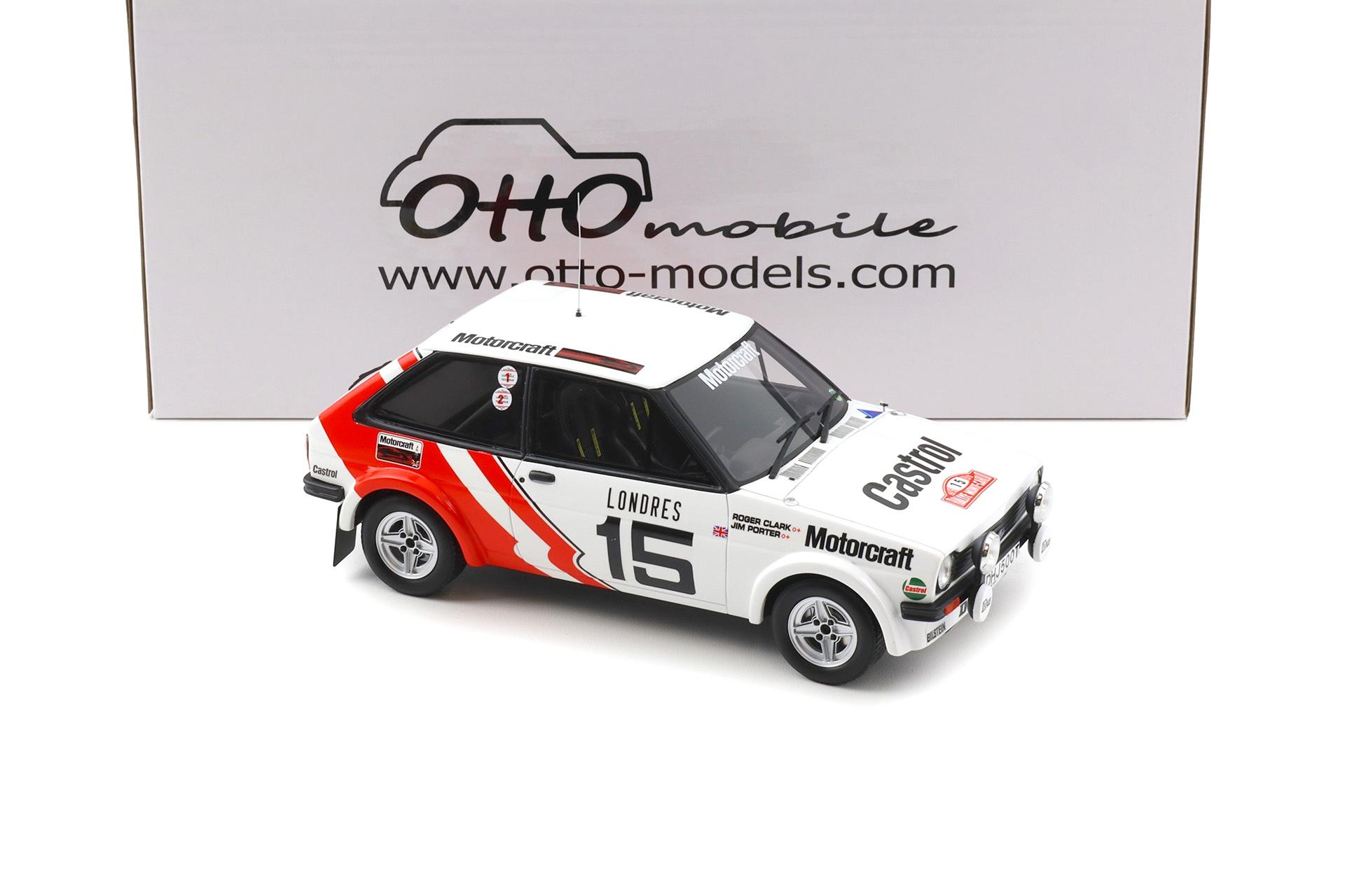 1:18 OTTO mobile OT1271 Ford Fiesta 1600 Gr.2 Rally Monte Carlo 1979 #15 Clark