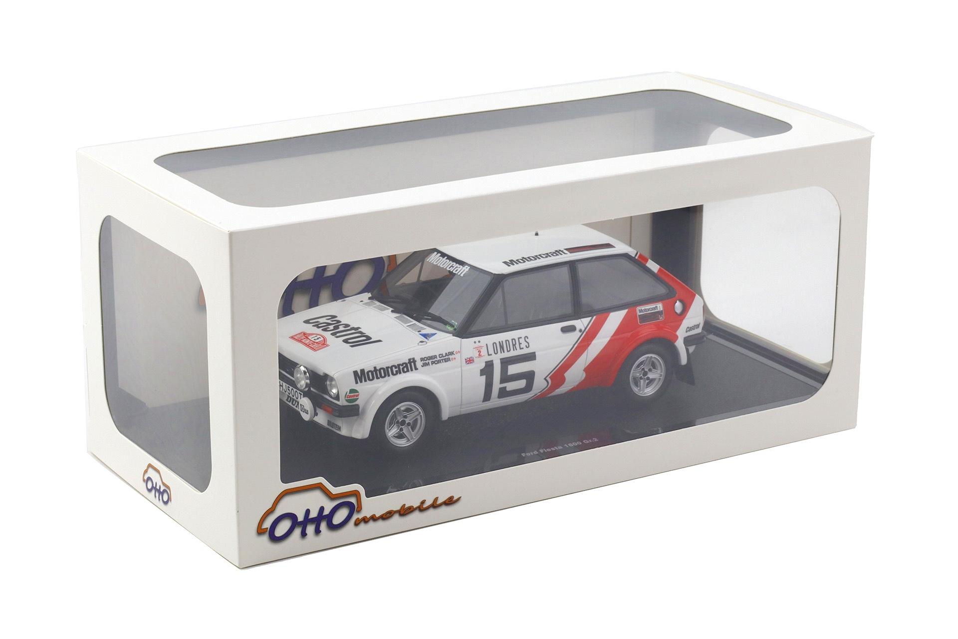 1:18 OTTO mobile OT1271 Ford Fiesta 1600 Gr.2 Rally Monte Carlo 1979 #15 Clark