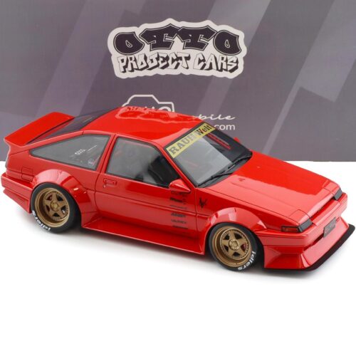 1:18 OTTO mobile OT1278 Toyota AE86 Sprinter Trueno Widebody Rosso red 1986