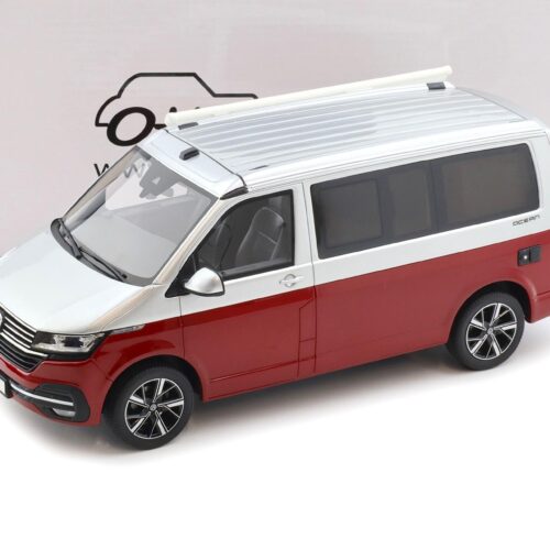 1:18 OTTO mobile OT1342 VW T6.1 California Ocean 2021 red/ silver