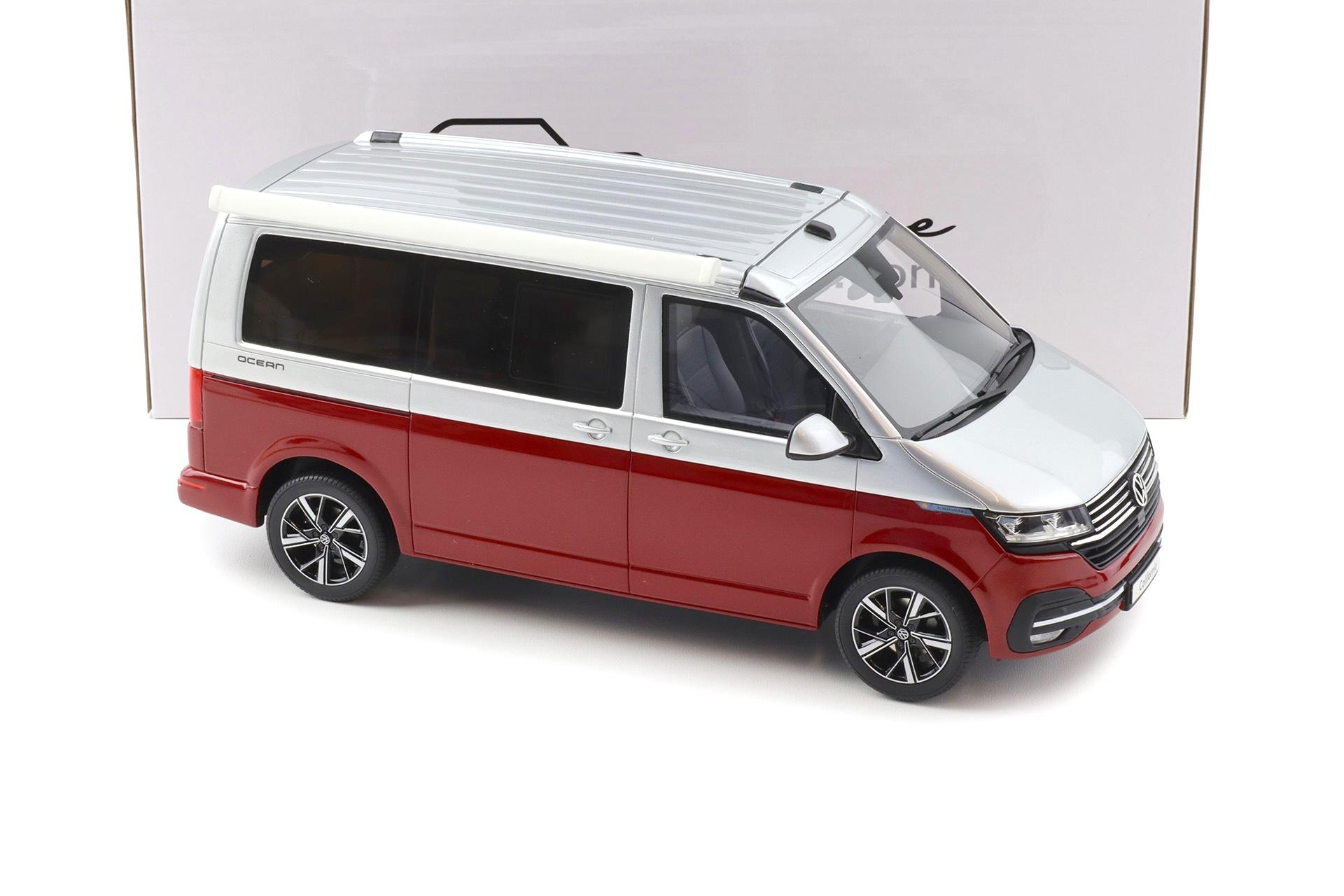 1:18 OTTO mobile OT1342 VW T6.1 California Ocean 2021 red/ silver