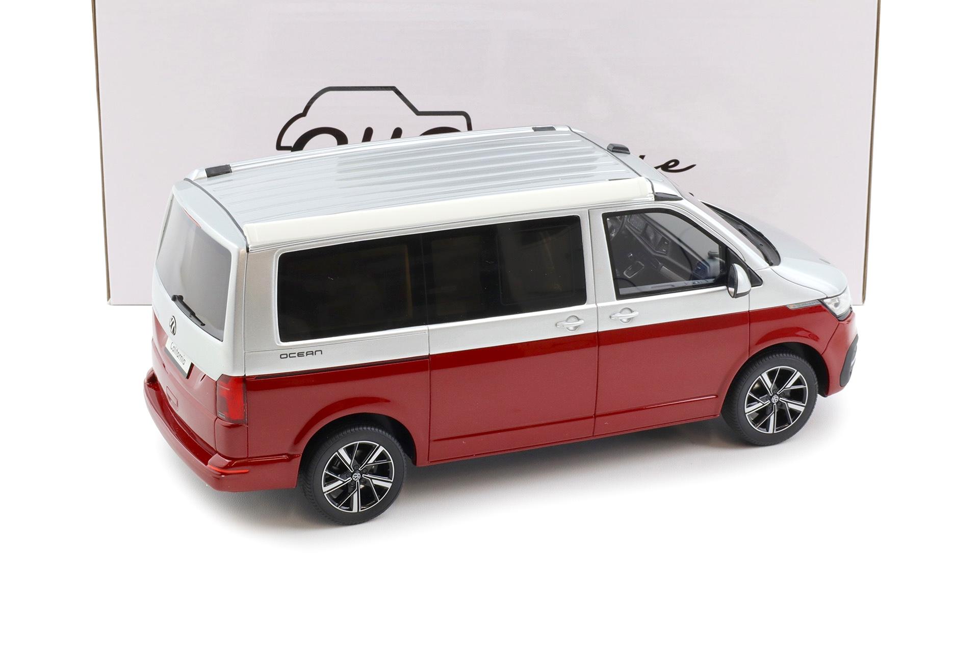 1:18 OTTO mobile OT1342 VW T6.1 California Ocean 2021 red/ silver