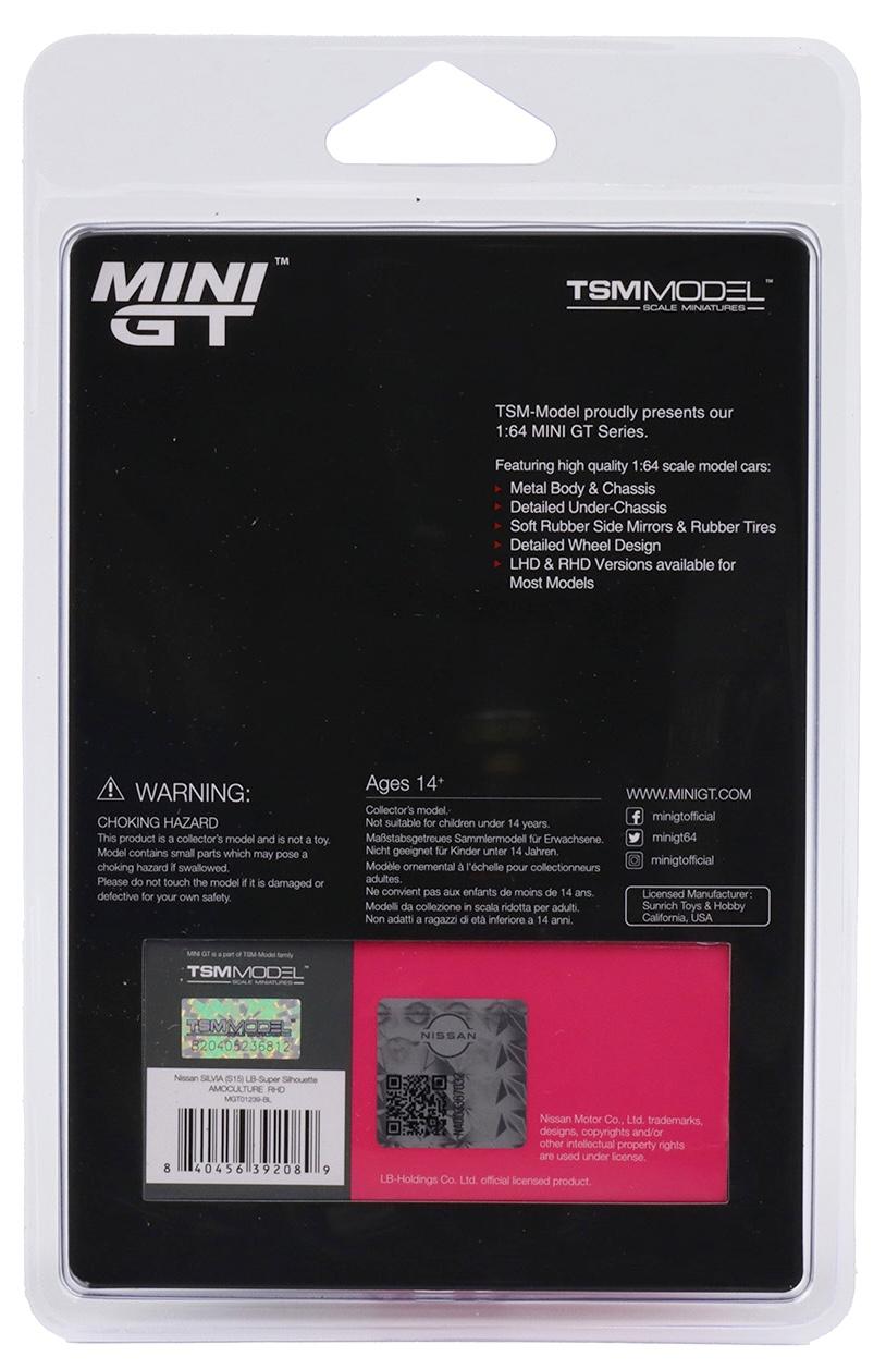 1:64 TSM Mini GT Blister Nissan Silvia S15 LB-Super Silhouette Amoculture RHD white