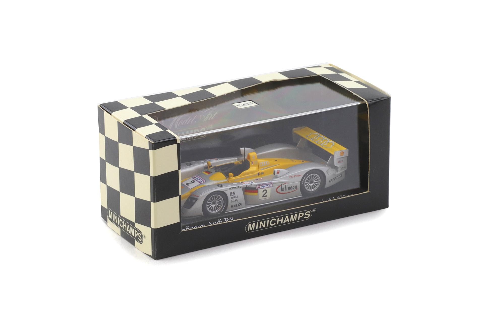 1:43 Minichamps Infineon Audi R8 Le Mans 24h 2002 Capello/ Herbert #2