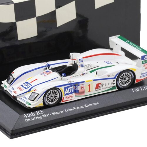 1:43 Minichamps Audi R8 Winner 12h Sebring 2005 Kristensen/ Lehto #1