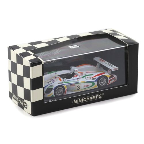 1:43 Minichamps Audi R8 Le Mans 24h 2001 Herbert/Kelleners/Theys #3