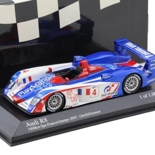 1:43 Minichamps Audi R8 SPA Francorchamps 1000km 2005 Ortelli/ Gounon #4