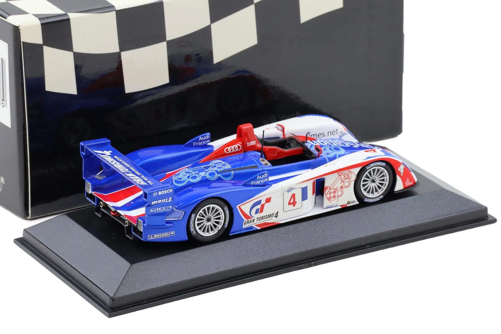 1:43 Minichamps Audi R8 SPA Francorchamps 1000km 2005 Ortelli/ Gounon #4
