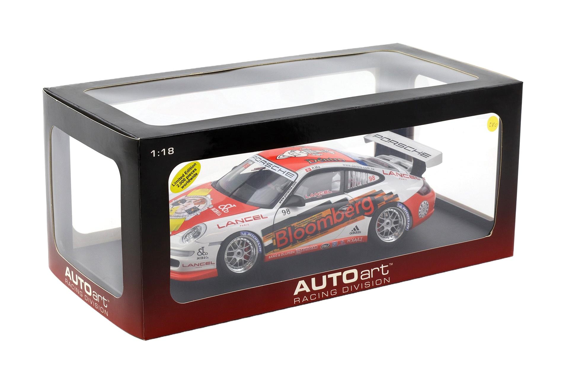 1:18 AUTOart Porsche 911 997 GT3 CUP 2006 P.MA #98 Bloomberg 80689 Limited