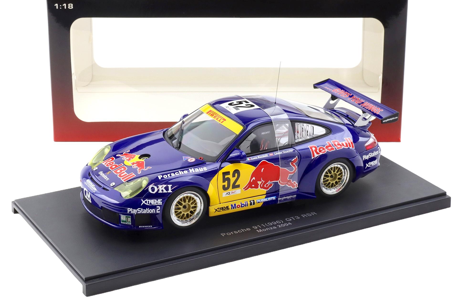 1:18 AUTOart Porsche 911 996 GT3 RSR Monza 2004 #52 Red Bull 80473