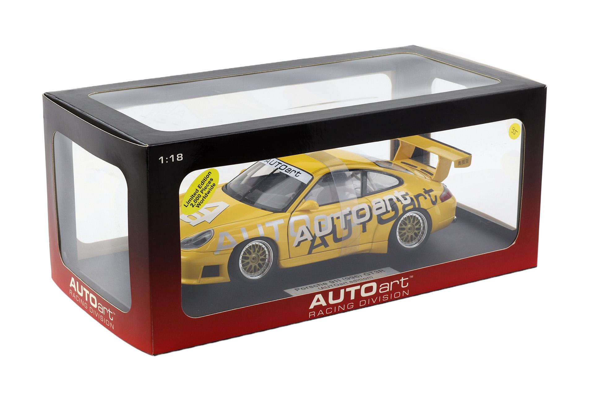 1:18 AUTOart Porsche 911 996 GT3 CUP AUTOart Livery Limited yellow 80675