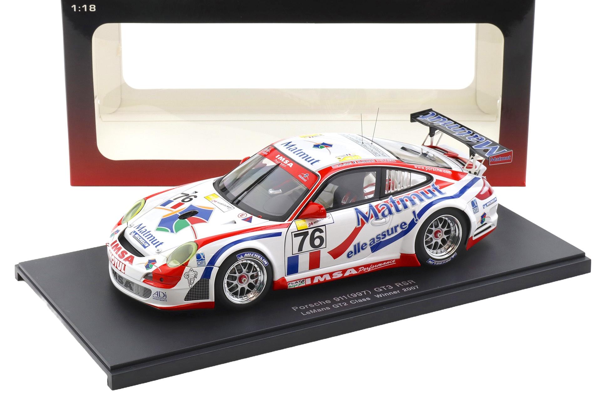 1:18 AUTOart Porsche 911 997 GT3 RSR Le Mans GT2 Class Winner 2007 #76 Matmut 80771