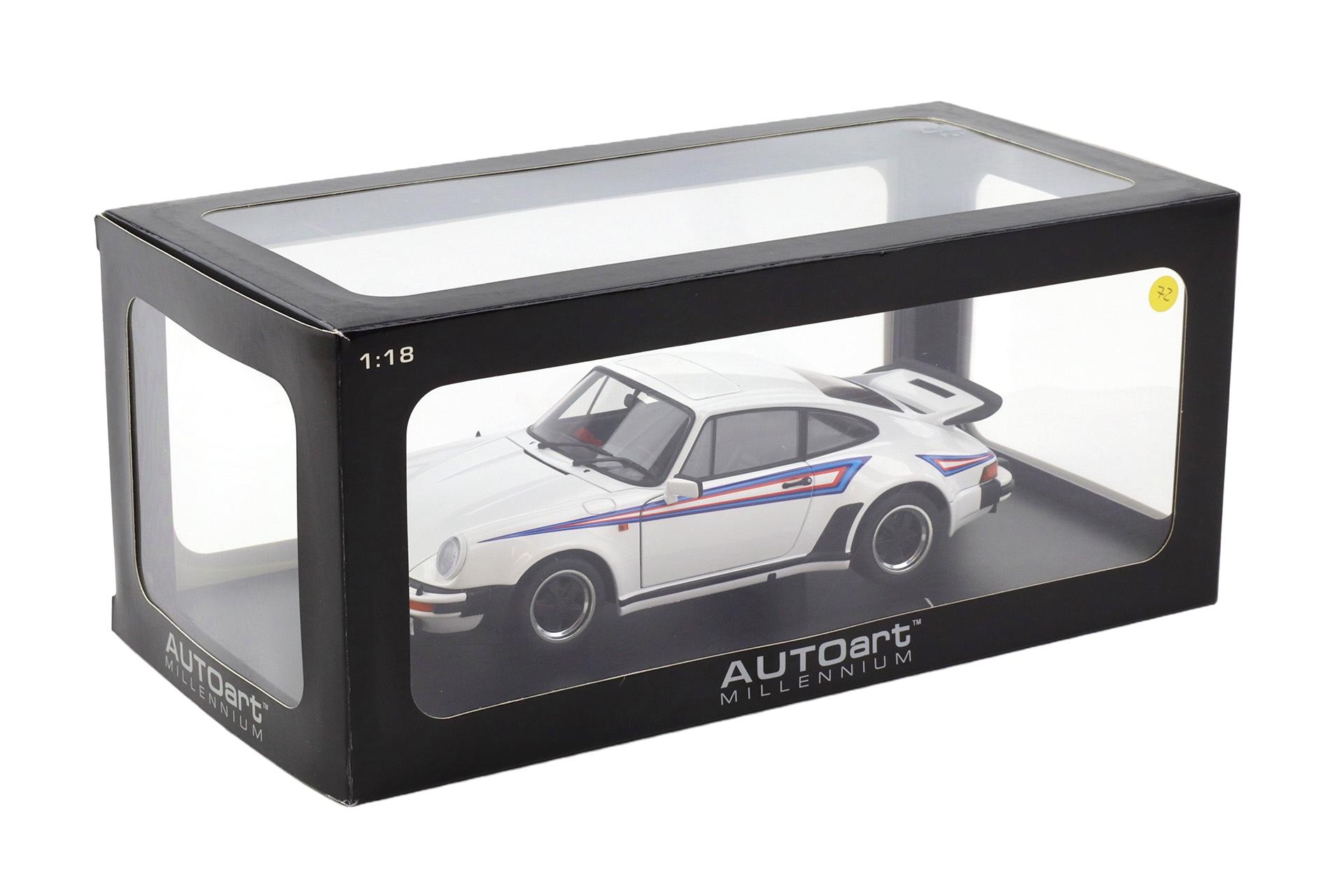 1:18 AUTOart Porsche 911 930 Turbo 3.0 Coupe white/ Turbo stripes 77972