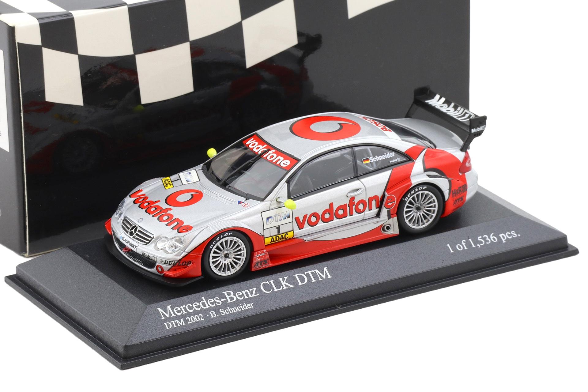 1:43 Minichamps Mercedes CLK DTM 2002 Team Vodafone AMG #1 B.Schneider