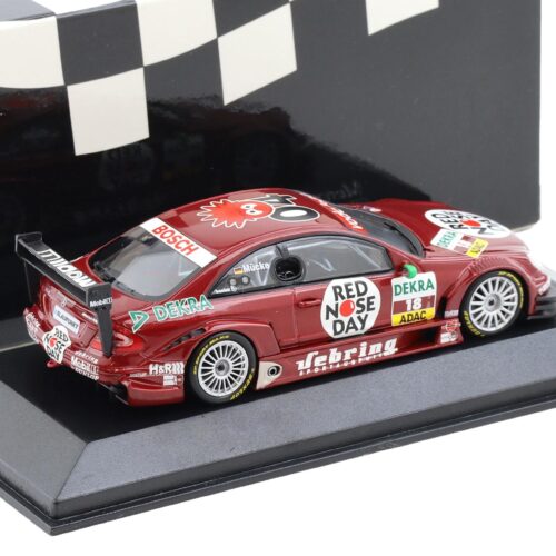 1:43 Minichamps Mercedes CLK DTM 2004 Team Persson Red Nose Day #18 Mücke