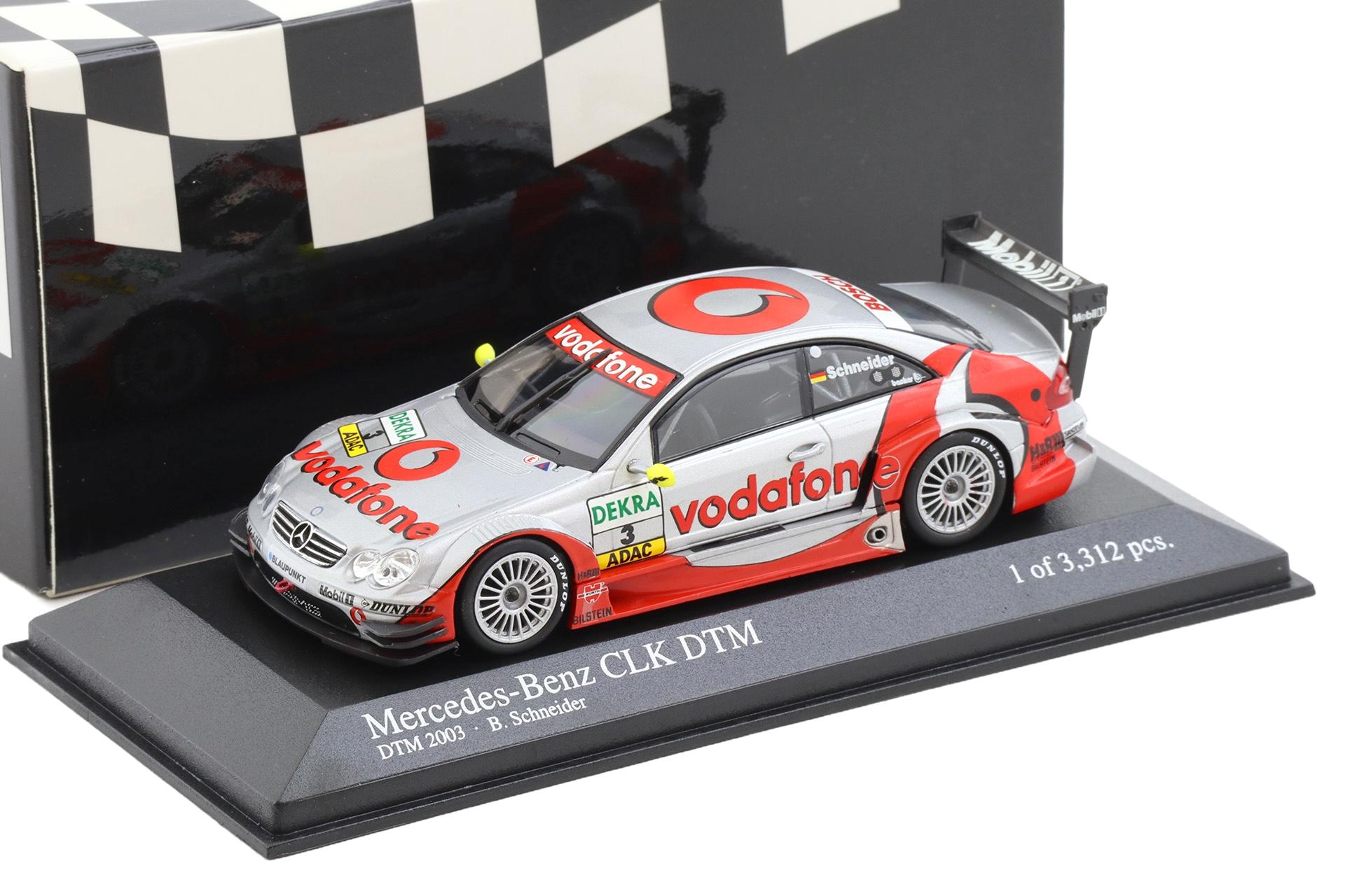 1:43 Minichamps Mercedes CLK DTM 2003 Team AMG Vodafone #3 B.Schneider