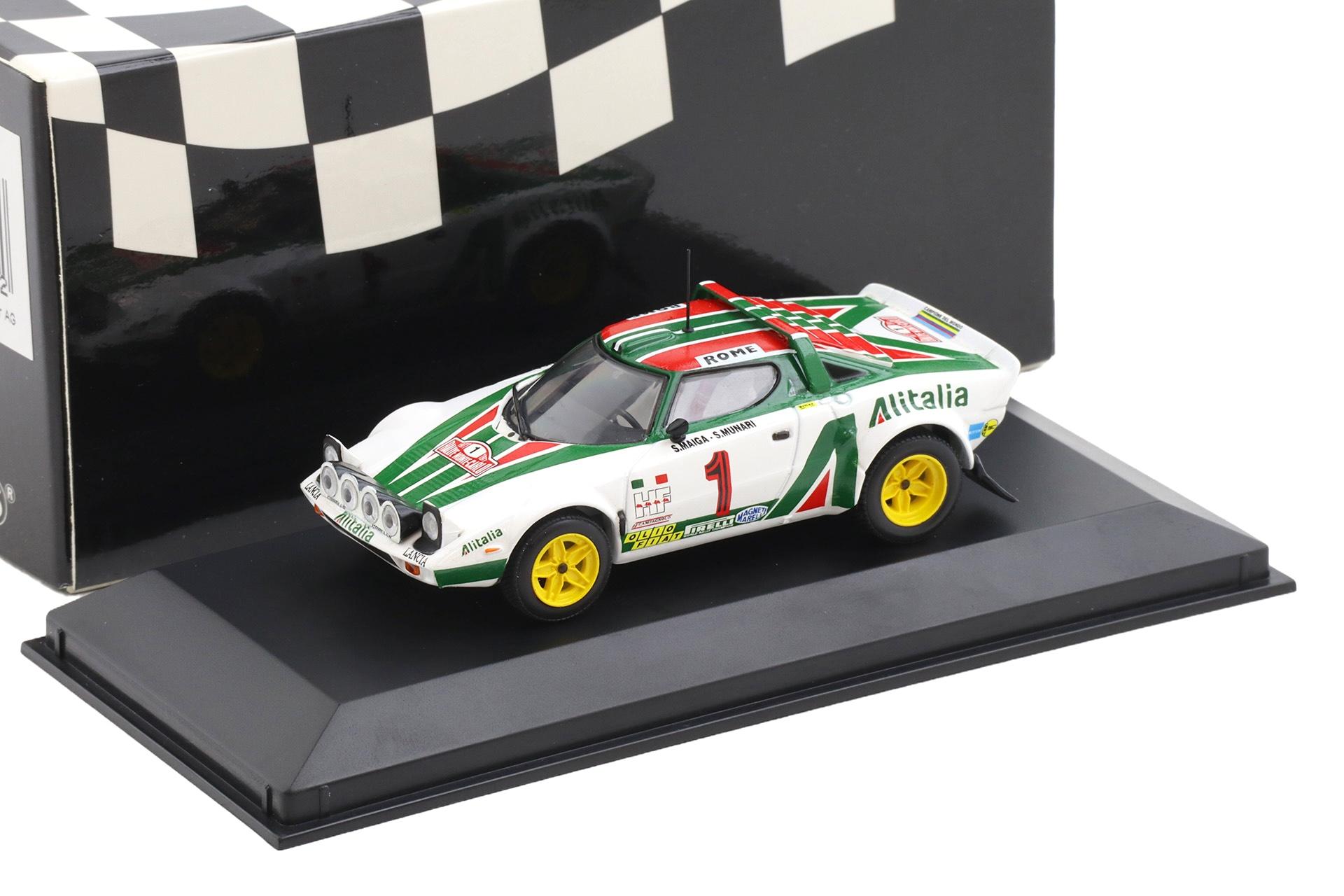 1:43 Minichamps Lancia Stratos Alitalia 1st Monte Carlo Rallye 1977 Munari/Maiga