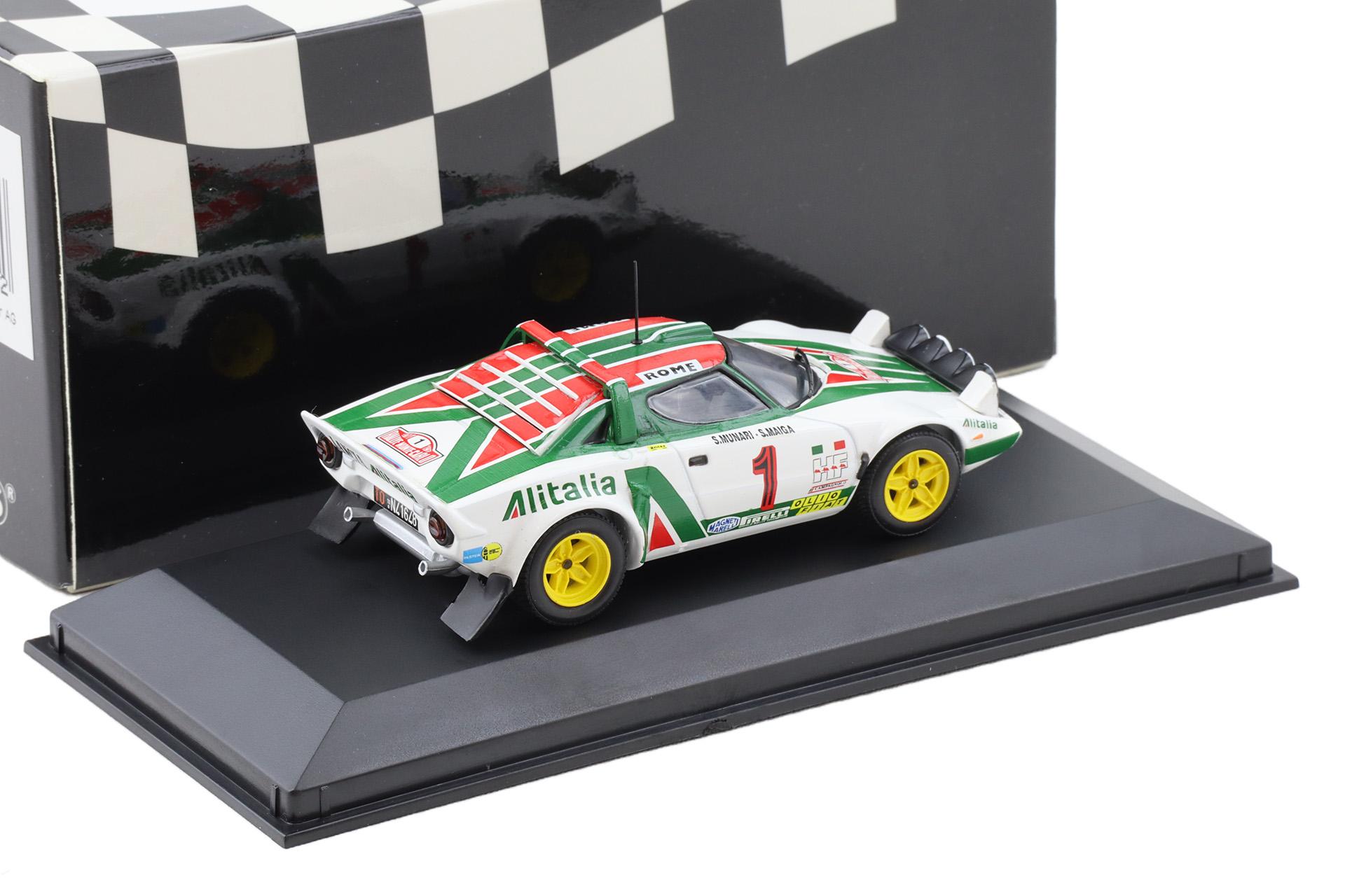 1:43 Minichamps Lancia Stratos Alitalia 1st Monte Carlo Rallye 1977 Munari/Maiga