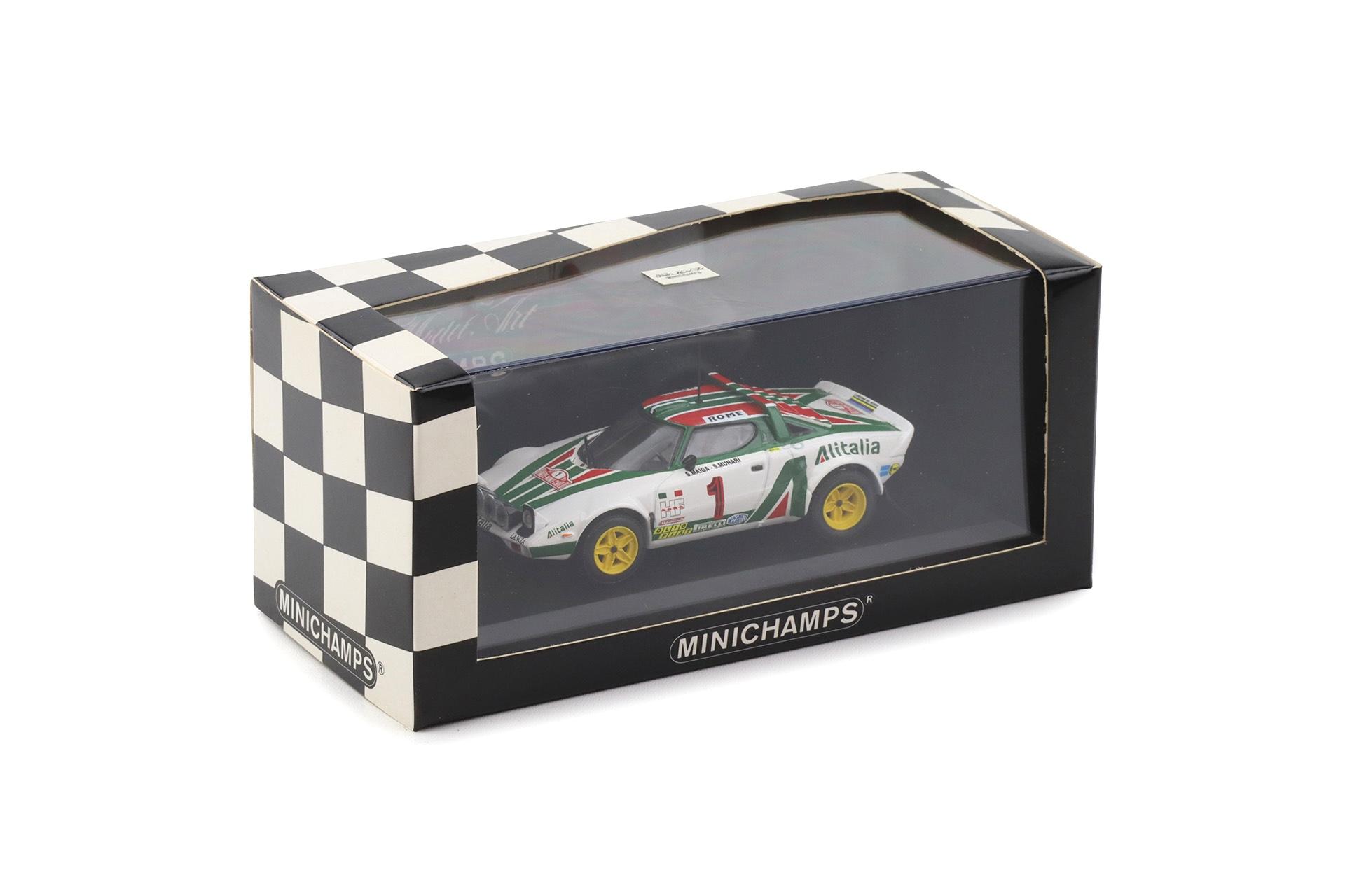 1:43 Minichamps Lancia Stratos Alitalia 1st Monte Carlo Rallye 1977 Munari/Maiga