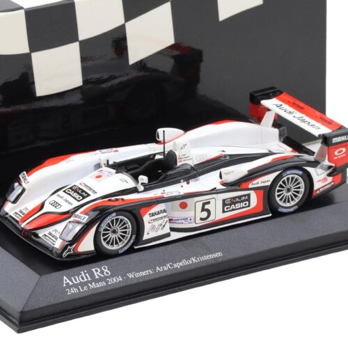 1:43 Minichamps Audi R8 Le Mans 24h 2004 Winners Ara/ Capello/ Kristensen #5