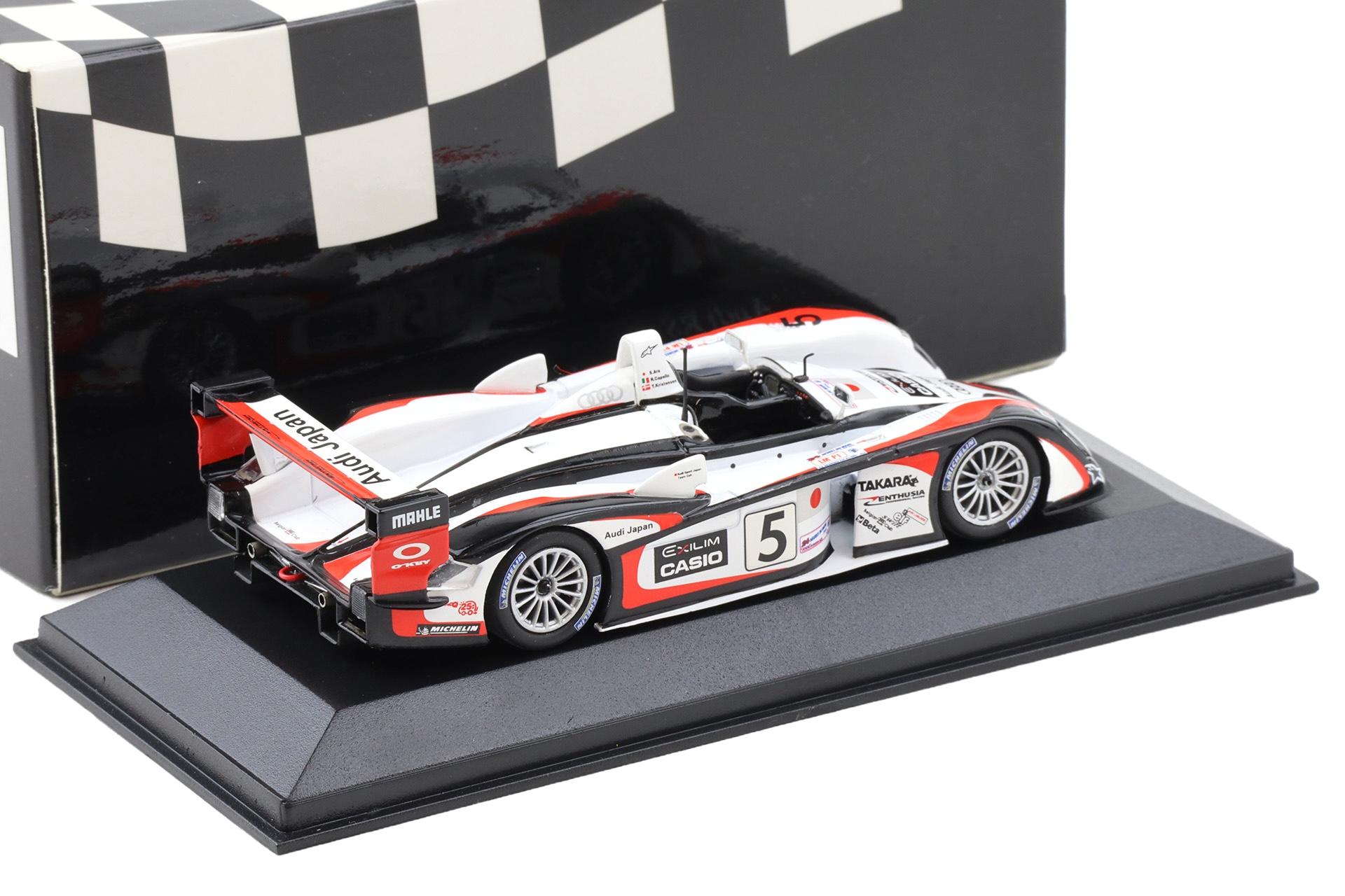 1:43 Minichamps Audi R8 Le Mans 24h 2004 Winners Ara/ Capello/ Kristensen #5