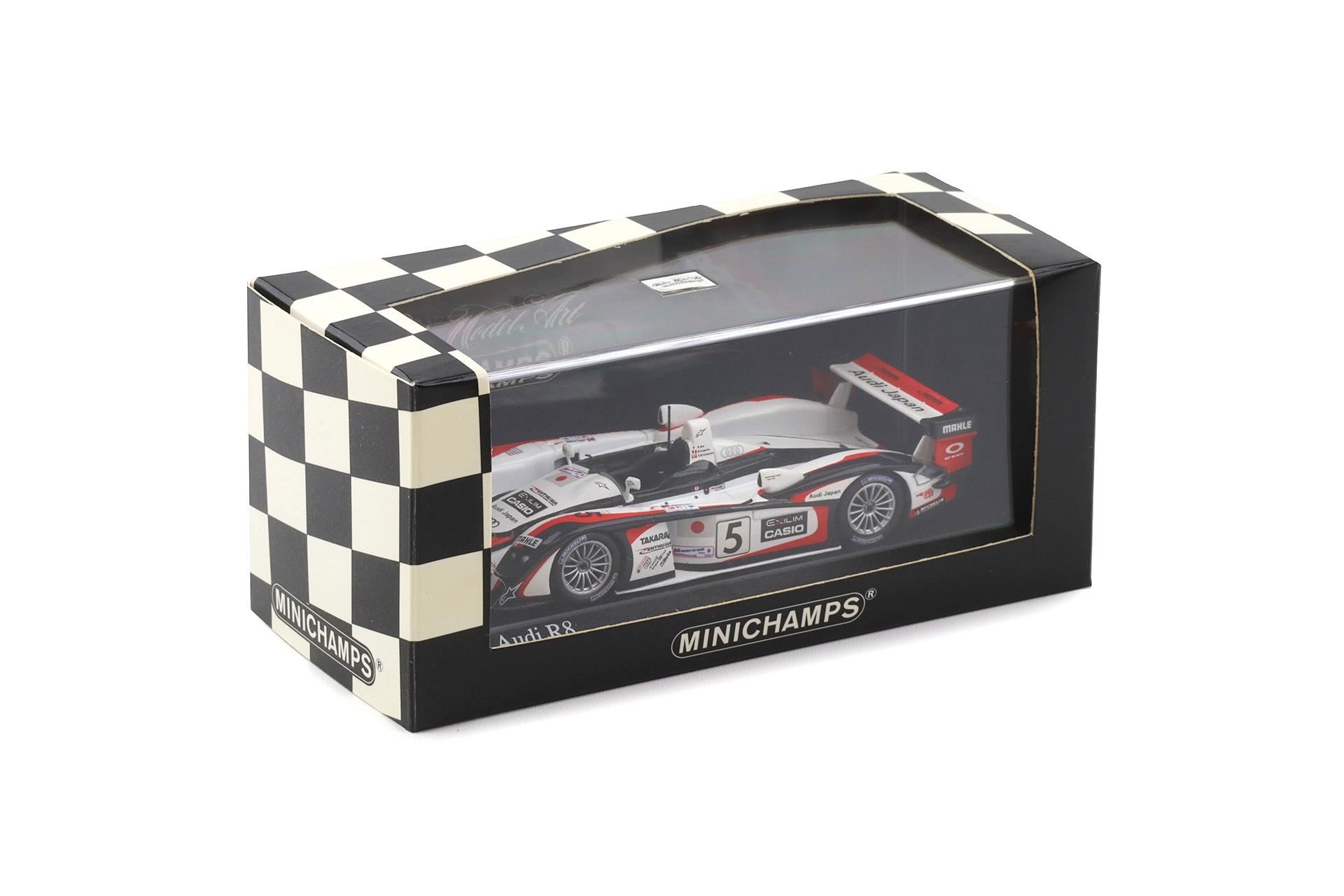 1:43 Minichamps Audi R8 Le Mans 24h 2004 Winners Ara/ Capello/ Kristensen #5
