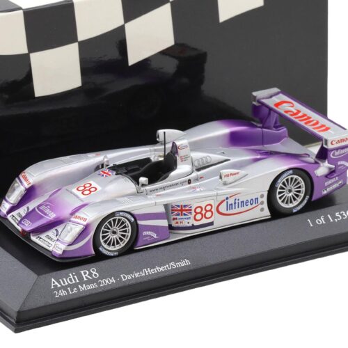 1:43 Minichamps Audi R8 Le Mans 24h 2004 Davies/ Herbert/ Smith #88 Infineon