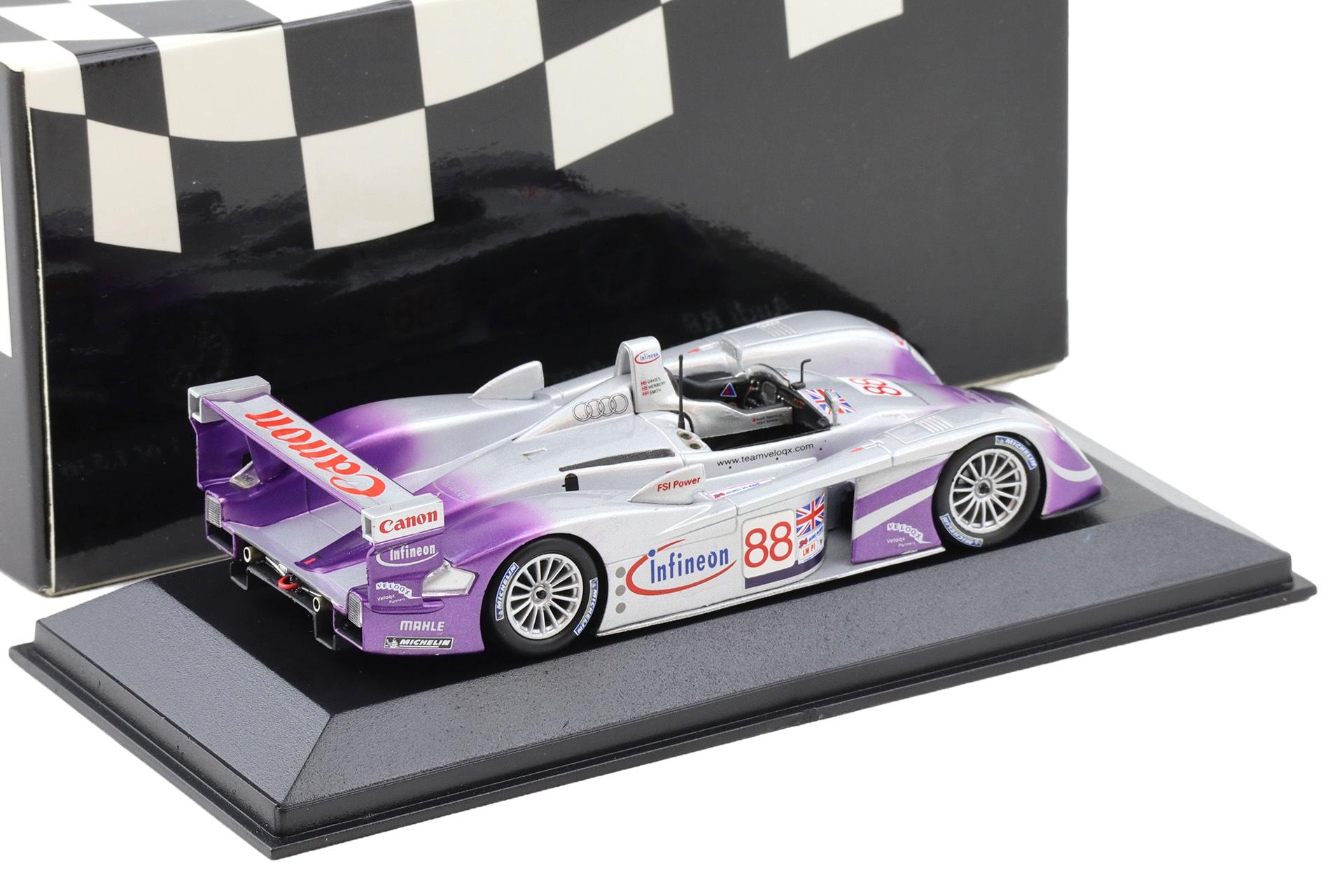 1:43 Minichamps Audi R8 Le Mans 24h 2004 Davies/ Herbert/ Smith #88 Infineon