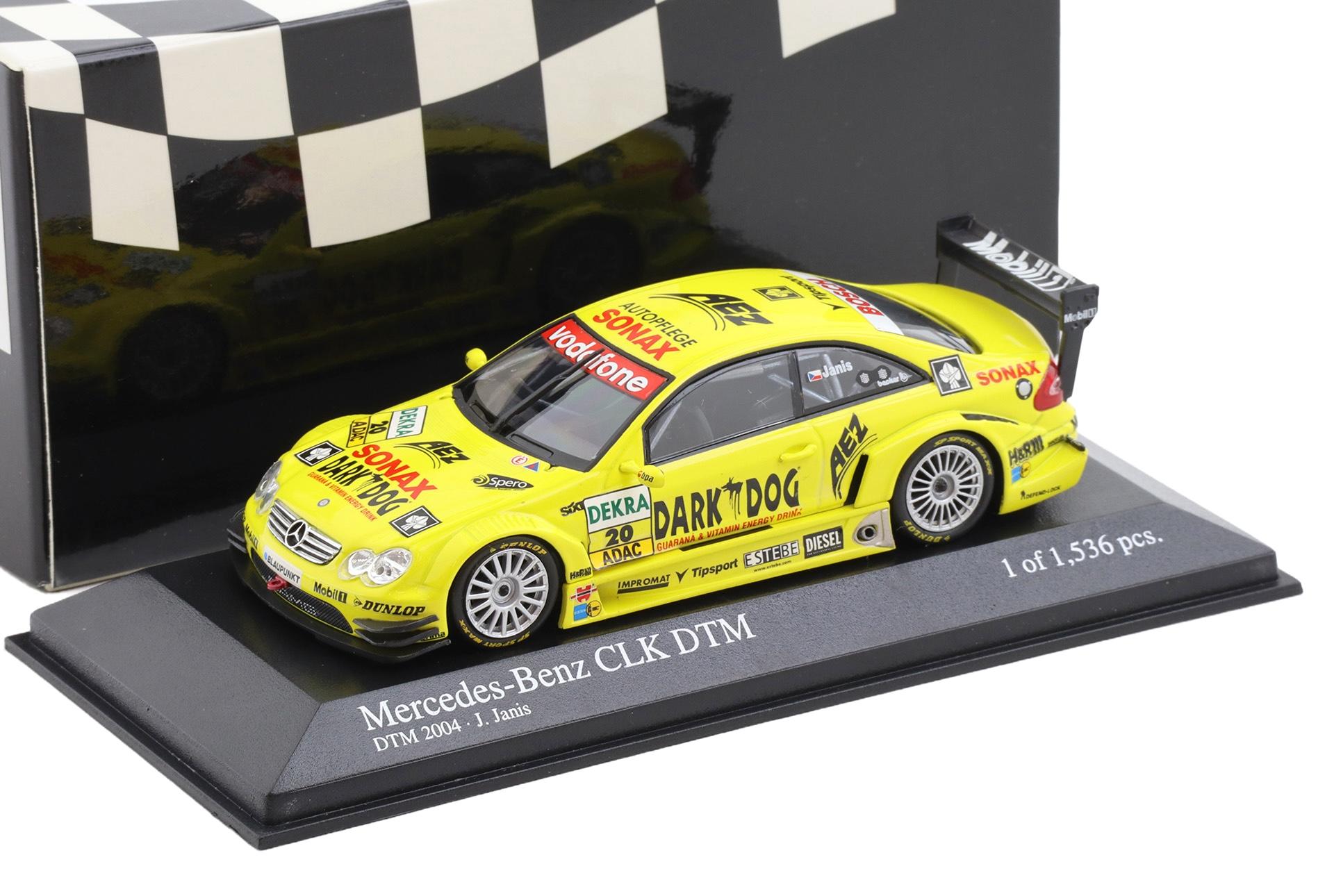 1:43 Minichamps Mercedes CLK DTM 2004 Team Rosberg #20 J.Janis