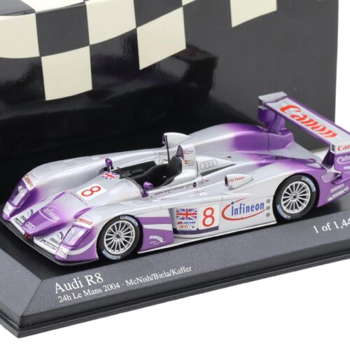 1:43 Minichamps Audi R8 Le Mans 24h 2004 Biela/Kaffer/McNish #8 Infineon