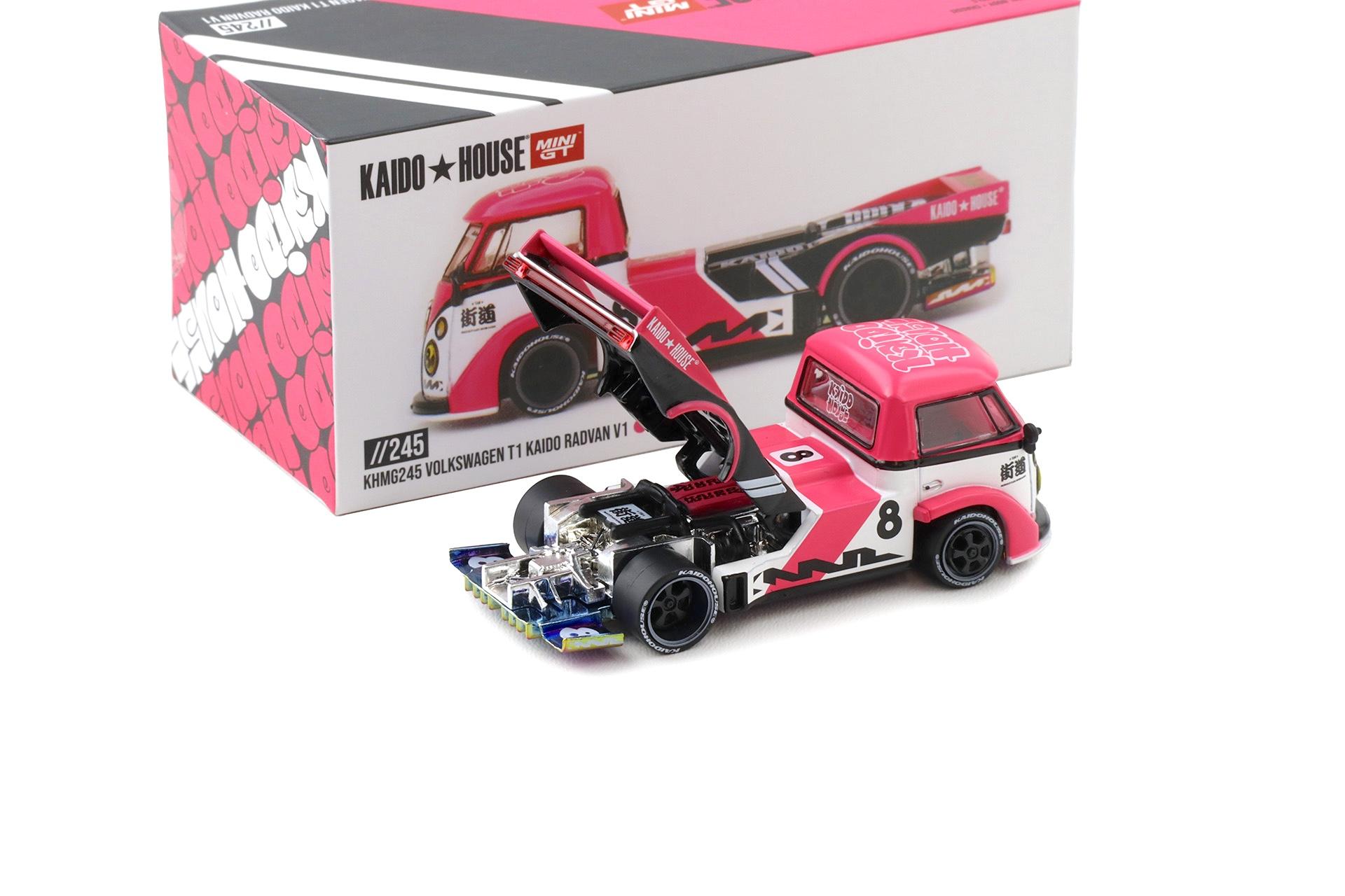 1:64 TSM Mini GT Kaido House Volkswagen VW T1 Kaido Radvan V1 #8 pink