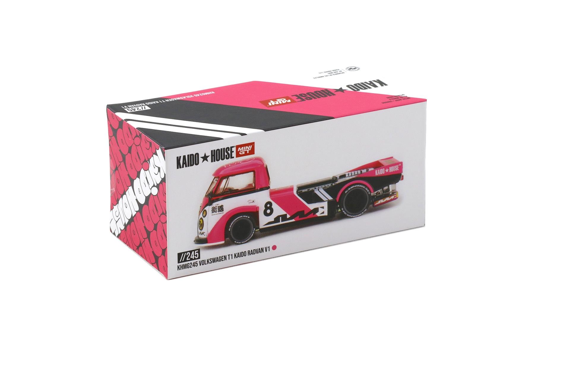 1:64 TSM Mini GT Kaido House Volkswagen VW T1 Kaido Radvan V1 #8 pink