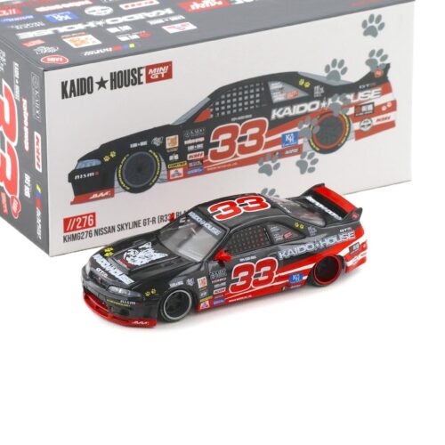 1:64 TSM Mini GT Kaido House Nissan Skyline GT-R R33 Black Kaido Cat #33