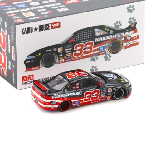 1:64 TSM Mini GT Kaido House Nissan Skyline GT-R R33 Black Kaido Cat #33