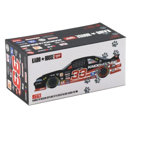 1:64 TSM Mini GT Kaido House Nissan Skyline GT-R R33 Black Kaido Cat #33