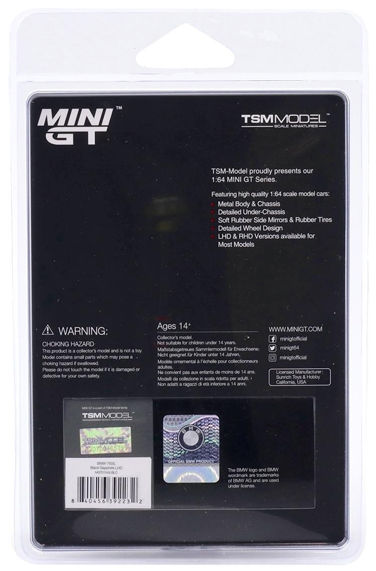 1:64 TSM Mini GT Blister BMW 750iL E38 Limousine Sapphire black CHASE CAR