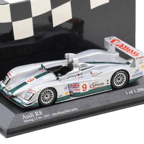 1:43 Minichamps Audi R8 Sebring 12h 2003 #9 Salo/Kane/McCarthy