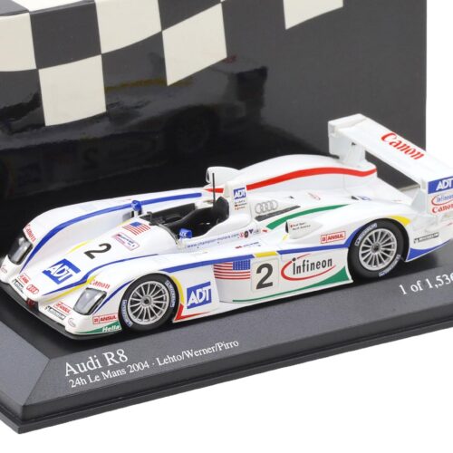 1:43 Minichamps Audi R8 Le Mans 24h 2004 Champion Racing #2 Pirro/Lehto/Werner