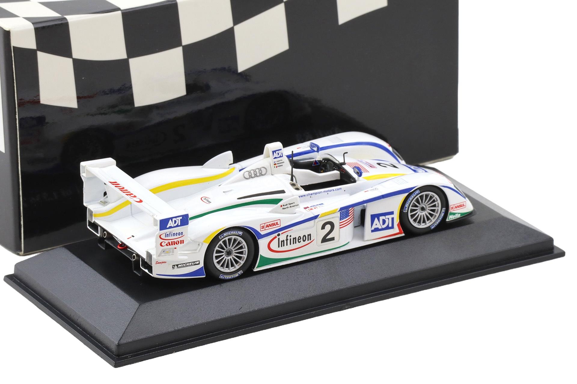 1:43 Minichamps Audi R8 Le Mans 24h 2004 Champion Racing #2 Pirro/Lehto/Werner