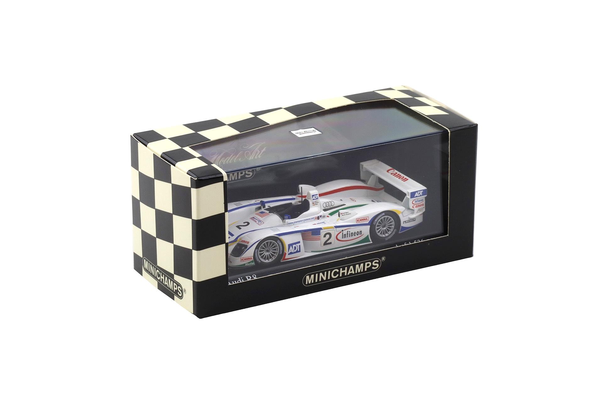 1:43 Minichamps Audi R8 Le Mans 24h 2004 Champion Racing #2 Pirro/Lehto/Werner