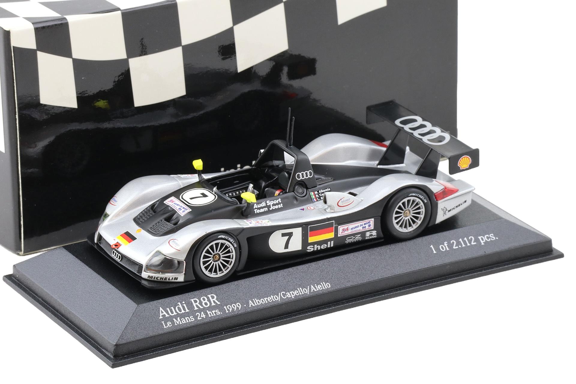 1:43 Minichamps Audi R8R 24h Le Mans 1999 Alboreto/Capello/Aiello #7