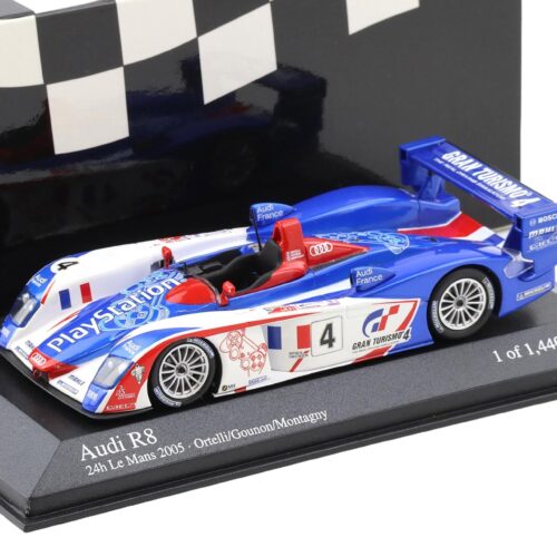 1:43 Minichamps Audi R8 Le Mans 24h 2005 - 4th Place Ortelli/Gounon/Montagny