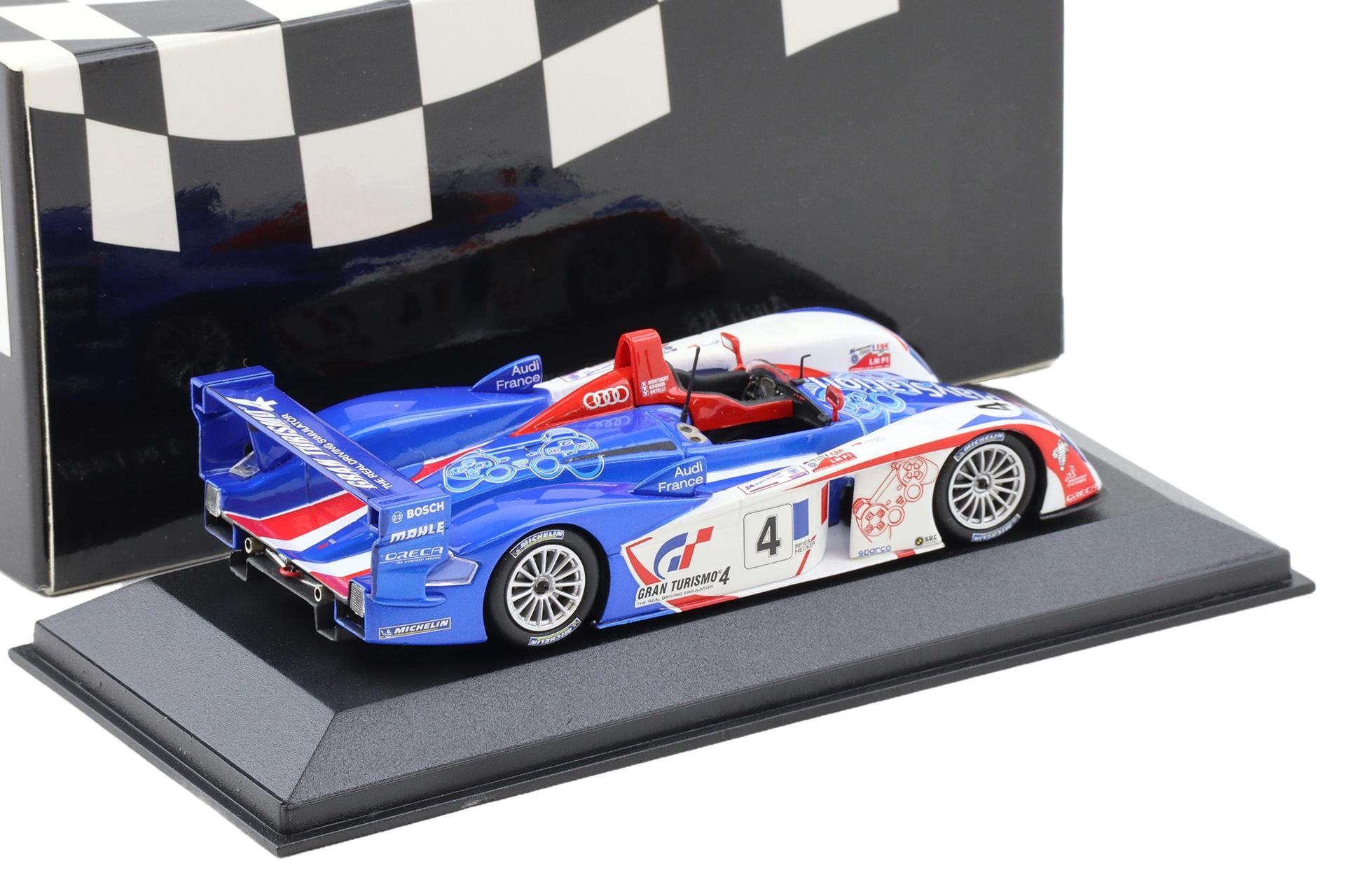 1:43 Minichamps Audi R8 Le Mans 24h 2005 - 4th Place Ortelli/Gounon/Montagny