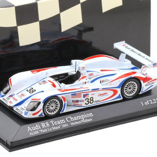 1:43 Minichamps Audi R8 Champion Petit Le Mans Road Atlanta 2001 Herbert/Wallace
