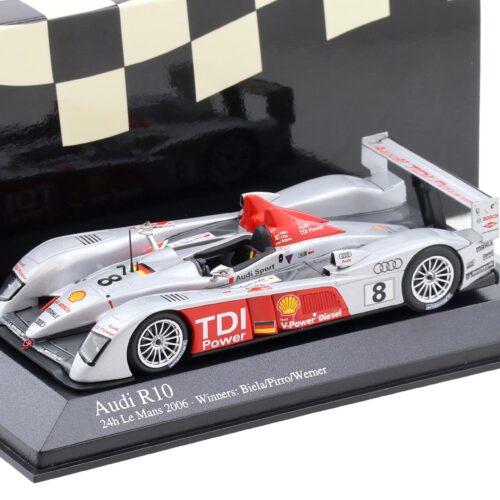 1:43 Minichamps Audi R10 TDI 24h Le Mans 2006 Winners Biela/Pirro/Werner #8