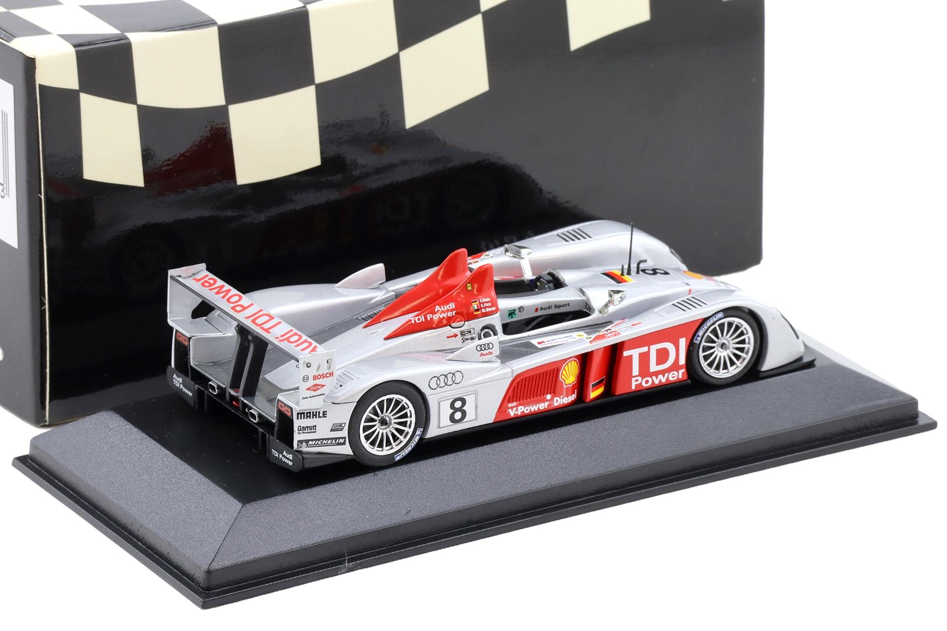 1:43 Minichamps Audi R10 TDI 24h Le Mans 2006 Winners Biela/Pirro/Werner #8
