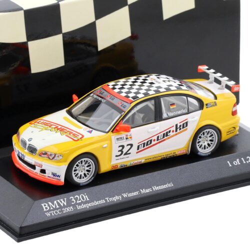 1:43 Minichamps BMW 320i E46 WTCC 2005 Wiechers Sport #32 M.Hennerici